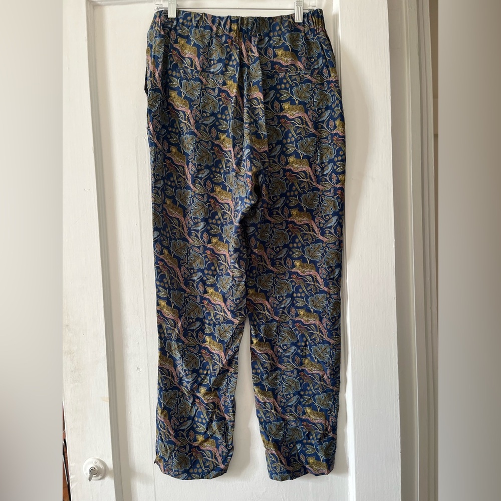 J Crew Silk Jungle Print Pants